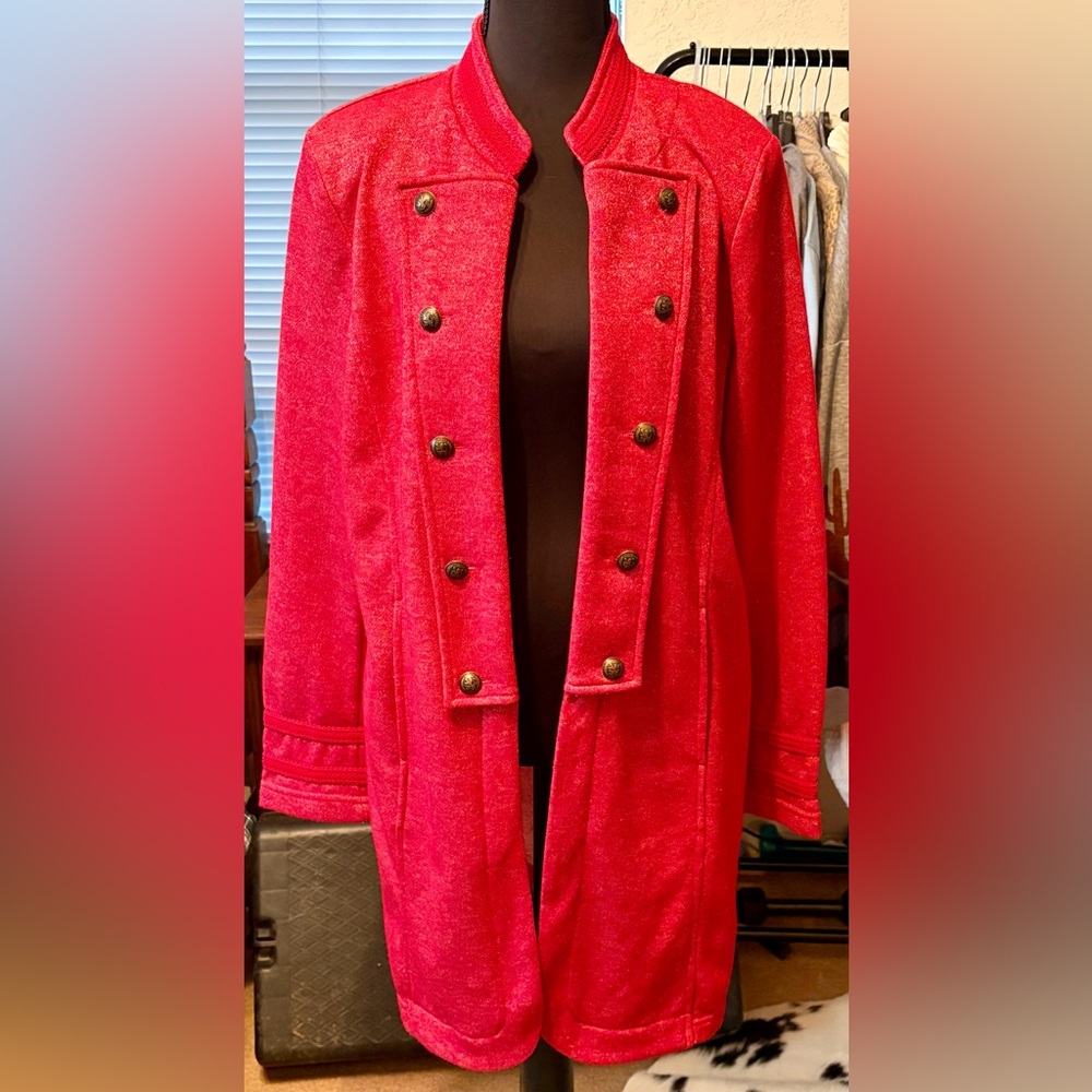 Tommy Hilfiger Women's Vibrant Red Military Jacket